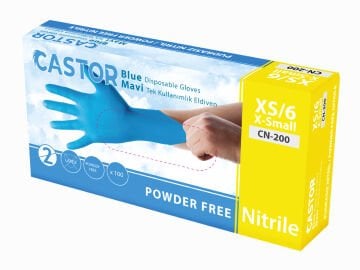 CN-200 XS MAVİ NİTRİL ELDİVEN