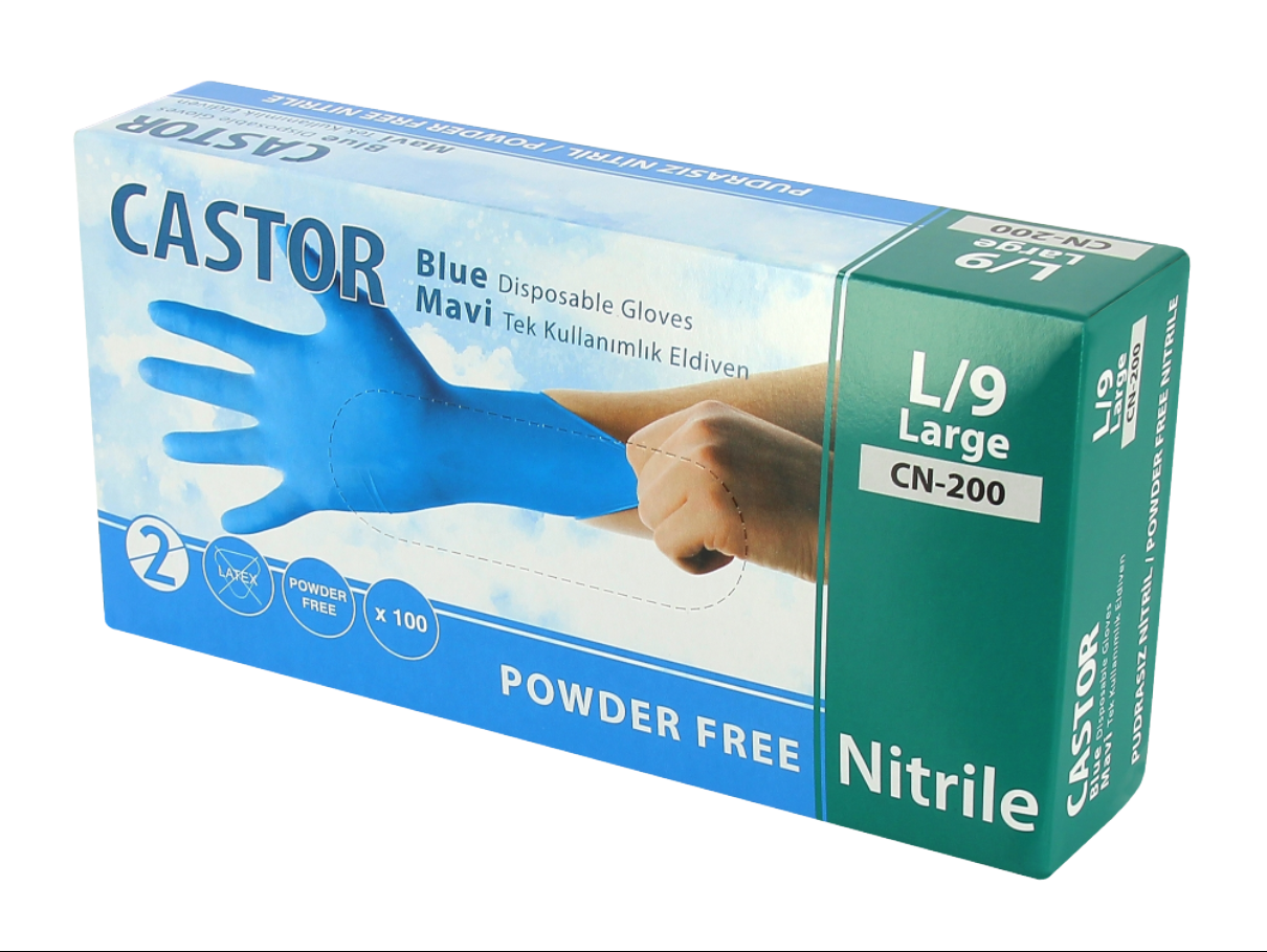 CN-200 L MAVİ NİTRİL ELDİVEN