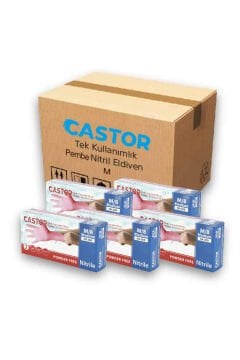 CN-200 M PEMBE 20 ADET NİTRİL ELDİVEN