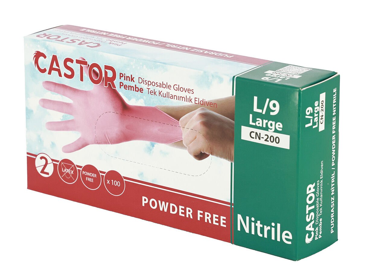 CN-200 L PEMBE NİTRİL ELDİVEN