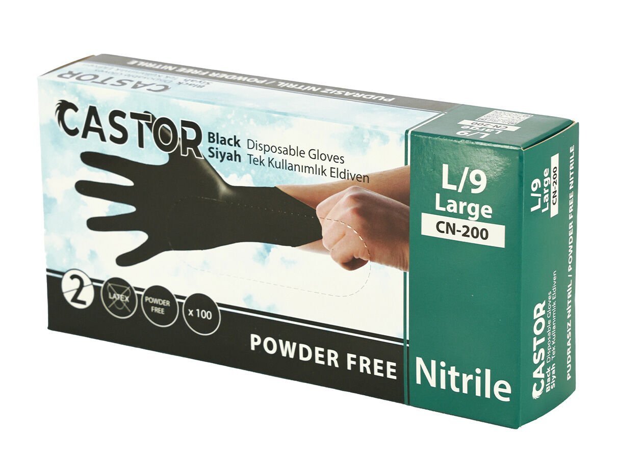 CN-200 L SİYAH NİTRİL ELDİVEN