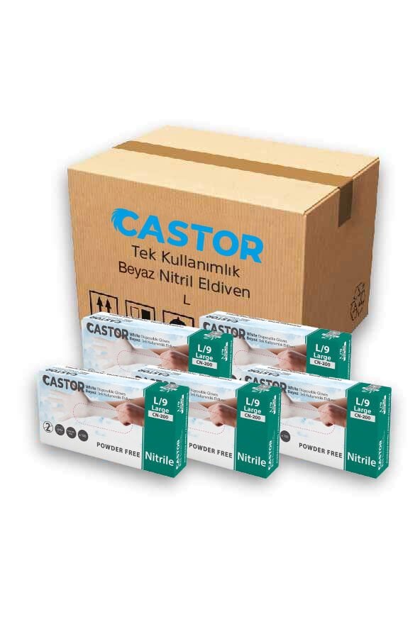 CN-200 L BEYAZ 20 ADET NİTRİL ELDİVEN