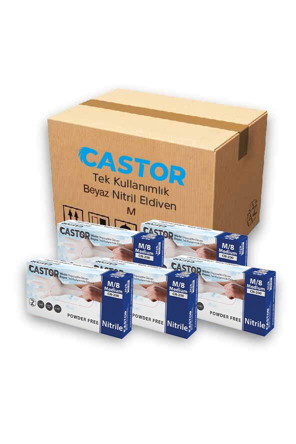 CN-200 M BEYAZ 20 ADET NİTRİL ELDİVEN