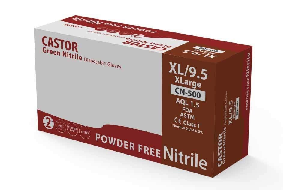 CN-500 YEŞİL NİTRİL ELDİVEN XL