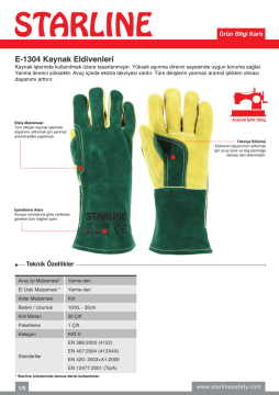 Kaynak Eldiveni Kaliteli Yarma Deri E-1304