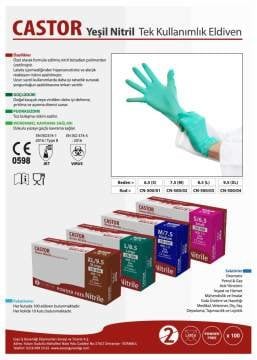 CN-500 YEŞİL NİTRİL ELDİVEN S